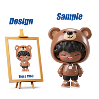 Shengye usine personnalisé mode ours en peluche Western Cowboy Figurine Statues dessin animé à collectionner PVC vinyle Anime figurine jouet