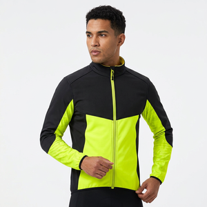 Chaqueta de Ciclismo SPRINT SPORTS para Hombre, con Bloques de Color, Cierre Completo, Resistente al Viento, Manga Larga, Ropa Deportiva - Product Image 1