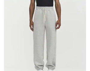 Pantalon de survêtement unisexe ample et décontracté en polyester/coton, taille plus, jambe large, 380 GSM, vierge et personnalisable, vente en gros SL380P - Product Image 4