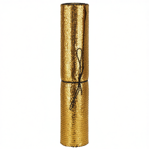 Gold <b>Sequin</b> Decorative <b>Fabric</b> Roll 12x36 Inches Shimmering Party Craft Material - Product Image 3