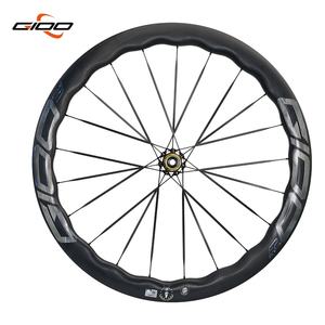 Roue de vélo de course GIOO F2 PRO 700c en fibre de carbone, système de frein à <span class=keywords><strong>disque</strong></span> à 3 rayons, jante tubulaire, largeur de jante 28 mm, anodisée - Product Image 3