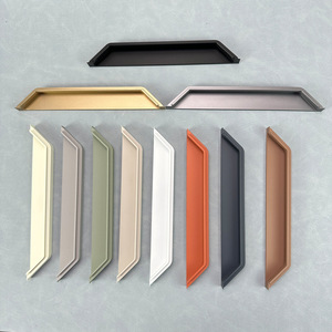 Aluminum Alloy Tray Handles For Cabinet <b>Doors</b> Minimalist Design Easy Installation Recessed Concealed Drawer Handle 8707 8708 - Product Image 1