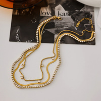 Collier pour femme Gaovo, mode européenne-américaine, haute qualité, plaqué or 18 carats, acier inoxydable, épaisseur de placage 0,3 mm, micro-incrustation