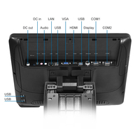 Terminal de point de vente Taixun 15 pouces à double écran tactile, 1024x768, 16 Go Wi-Fi, Windows, garantie 3 ans, pour la vente au détail