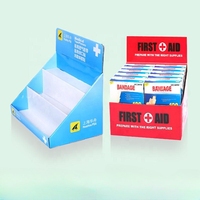 Étalage de comptoir de pharmacie de haute qualité Holidaypac, présentoir en carton pour magasin de détail, boîte d'affichage PDQ, boîte d'affichage pour médicaments et vitamines