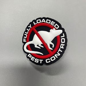 Patchs en caoutchouc PVC personnalisés en forme de fleur, avec logo 3D en silicone souple gaufré à chaud, pour le camping, à thermocoller sur Velcro - Product Image 1