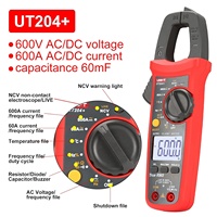 TTLTES UNI-T UT204 Pince multimètre numérique Température AC/DC Courant Tension Résistance Testeur Multimètre