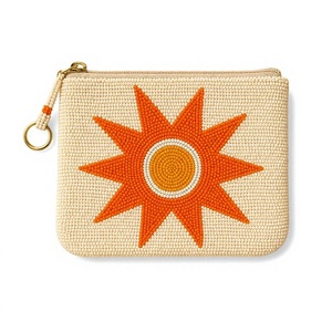 Pochette à monnaie perlée, mini porte-monnaie tendance, mini portefeuille perlé, broderie au point de croix, décoration de perles, pochette élégante, accessoire - Product Image 1