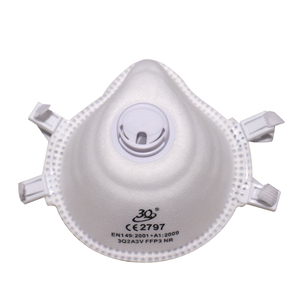Respirador FFP3 NR con Certificación CE, Forma de Copa, Respiración EN149, Mascarilla Desechable, Protección Industrial con Válvula de <span class=keywords><strong>Exhalación</strong></span> - Product Image 2