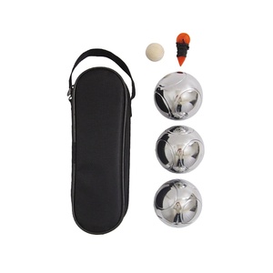 Boules <span class=keywords><strong>de</strong></span> pétanque en acier <span class=keywords><strong>de</strong></span> haute qualité avec emballage en sac à 3 boules, toutes saisons - Product Image 3