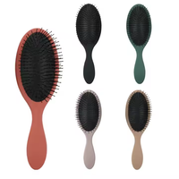 Peigne et brosse à démêler ronds en nylon doux et poils de sanglier pour femmes / Cheveux longs secs, extensions de cheveux avec logo et couleur personnalisés