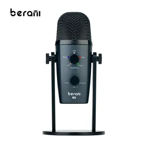 Berani m2 microfone profissional de alta qualidade, multi padrão usb, condensador, gravação de estúdio