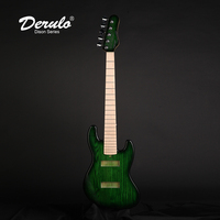 Derulo กีตาร์เบสไฟฟ้า DIY 5สาย,OEM คุณภาพสูงเบสไฟฟ้าผลิตภัณฑ์ยังไม่เสร็จตัวแต่งคอเมเปิ้ลแคนาดา