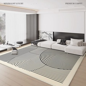 Alfombra Moderna de Diseño Geométrico, Rectangular, de Fibra de Poliéster Resistente a las Manchas, para Sala de Estar, Dormitorio, Hogar - Product Image 2