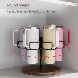 Organisateur de bureau rotatif à 360 degrés pour bouteilles d'eau, étagère de rangement, supports pour gobelets Stanley, pour la maison et le bureau - Product Image 5