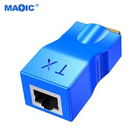 Extensor de cable de red HDMI a RJ45, 1080p, adaptador lan a rj45, cat5e sobre extensor/6, hasta 30m, para HDTV PS3 STB