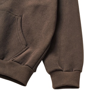 Healy Men 6 Colors <b>Zip</b>-Up Hoodie 100% Cotton Solid Color Fleece Sweatshirt Custom Logo Anti-Shrink Casual Streetwear Hoodie - Product Image 4