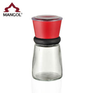 Stainless Steel Pepper <b>Grinder</b> With <b>Plastic</b> Lid Airtight Manual Kitchen Gadget Cylinder Shape 8 Oz Capacity MG721E - Product Image 4