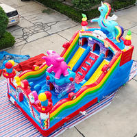 Combo de Tobogán Inflable Resistente y Ecológico con Capacidad para 30 Niños, Ideal para Carnavales Escolares y Alquiler en Festivales Comunitarios