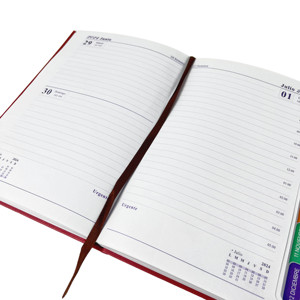 A5 <b>Pink</b> Cover Hardcover Custom Year Calendar Planner Daily Schedule <b>Notebook</b> 100 Sheets - Product Image 3