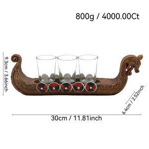 קישוטי זכוכית פיראט wjb12 nordic ספינת פיראט שרף קישוטי בית סירה קישוט שחור אישית - Product Image 2