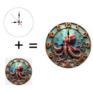 Round Wooden Wall <b>Clock</b> 25Cm Silent Non Ticking Home Living Room Decor <b>Art</b> <b>Clock</b> - Product Image 6