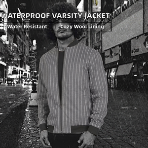 Premium Polyester/Cotton Worsted Fabric Winter Nylon <b>Long</b> Stand Baseball Varsity <b>Jacket</b> for Men Women Customizable Logo Stylish - Product Image 2