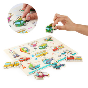 Puzzle 3D in Legno Montessori con Figure di Animali Cartoon e <span class=keywords><strong>Alfabeto</strong></span>, Giochi da Tavolo per l'Educazione Precoce dei Bambini, Giocattoli per Ragazzi e Ragazze - Product Image 5