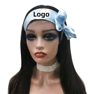 Kustom Logo sutra pembungkus rambut ikat kepala tepi bungkus Satin syal pita rambut Wig pegangan renda Frontal Satin ikat kepala - Product Image 5