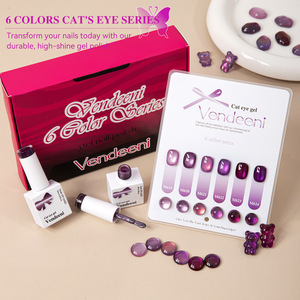 Vernis à ongles en perles de verre cristal oeil de chat 6 couleurs petite ampoule série oeil de chat vernis Gel ensemble pour <span class=keywords><strong>Nail</strong></span> <span class=keywords><strong>Art</strong></span> bricolage - Product Image 4