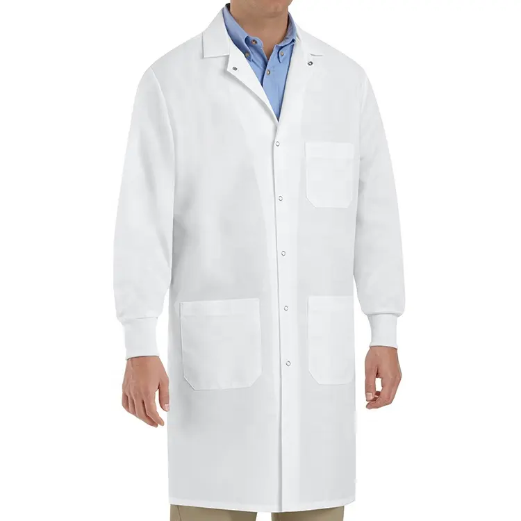 Unisex Laboratuvar Depo Doktor Ceket Beyaz Uzun Kollu Sağlık Hastane Hemşire doktor üniforması Laboratuvar Önlüğü
