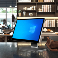 Système POS tout-en-un ultra-fin 15,6 pouces Win10/11/Linux/Android, machine POS double écran, caisse enregistreuse de vente au détail, point de vente