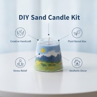 Kit DIY Bougie en Poudre de Sable en Forme de Tasse Personnalisée - Cire de Sable Colorée pour Peinture sur Sable et Aromathérapie pour Décoration d'Intérieur et Cadeau