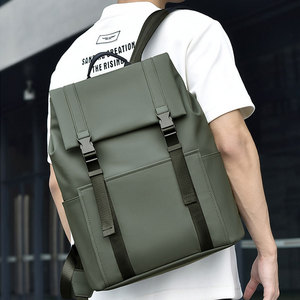 Mochila Casual Personalizada con Puerto USB, Tejido Impermeable, Gran Capacidad, Diseño Geométrico Multicapa - Product Image 1