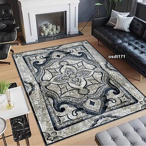 Chất lượng hàng đầu nóng bán phòng khách Thảm Ba Tư kích thước lớn cổ điển Chenille máy Non-Slip thảm có thể giặt khu vực trung tâm sàn mat - Product Image 3