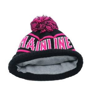 Unisex Winter <b>Hat</b> 3D Embroidery Logo High Quality <b>Pompom</b> Knit Beanie Featuring Camouflage Character Fleece Lining Warm Business - Product Image 2