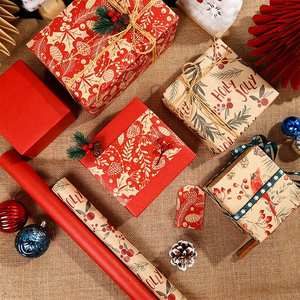 Wholesale 80g Kraft <b>Paper</b> 43*300cm <b>Christmas</b> Gift <b>Luxury</b> Custom Packaging <b>Wrapping</b> <b>Paper</b> Roll - Product Image 6