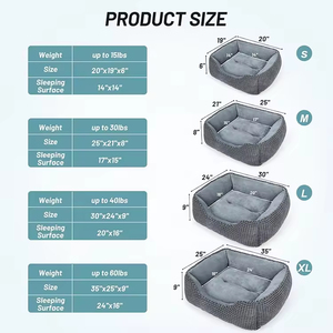 Wholesale Luxury Rectangular Eco-friendly Orthopedic <strong>Washable</strong> Sleep Aid Soft <strong>Non</strong> <strong>slip</strong> Household Cat <strong>Dog</strong> Pet Sofa <strong>Bed</strong> - Product Image 3