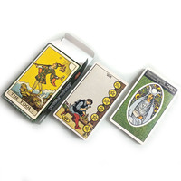 Fabricant Vente en gros Conception personnalisée Impression personnalisée Mode Deck Cartes de tarot colorées Motif Carte à jouer