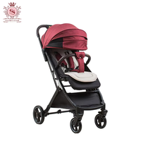 Poussette compacte en lin pour jumeaux - Poussette de voyage pliable avec roues à 360°, cadre en alliage d'aluminium, capacité de charge de 20 kg