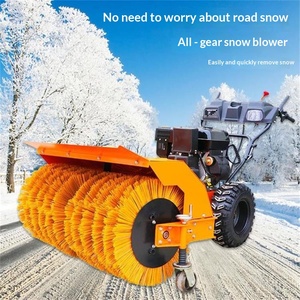 Rouleau de déneigement manuel compact, brosse à neige auto-amorçante détachable pour nettoyer la neige sur le sol - Product Image 1