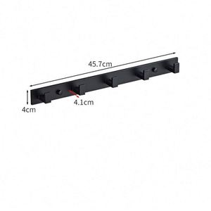 ตะขอแขวนผนังไม้ไผ่สีดำแบบนอร์ดิก ไม่ต้องเจาะผนัง เป็นมิตรกับสิ่งแวดล้อม 5 ตะขอ สำหรับห้องนอน ห้องน้ำ ตู้เสื้อผ้า แขวนเสื้อคลุม ผ้าเช็ดตัว - Product Image 2