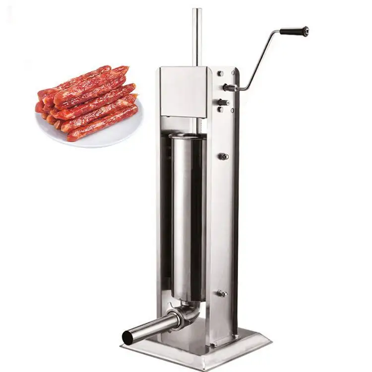 Electric Hot Dog Pork Sausage Filler Hydraulic Stuffer Small Industrial Make Sausage Stuffing Machine