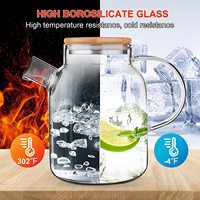 Nouveau Design Couleur Dorée 1000ml 1500ml 1800ml Théière En Verre Bouilloire Pichet Avec Bec De Filtre À Feuilles Mobiles