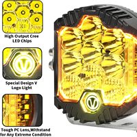 Nouvelle barre lumineuse de travail LED Shinemien 7 pouces Amber Side Shooter, étanche IP67, 10-30V DC, compatible universellement avec toutes les voitures