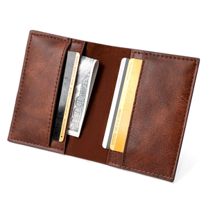 <span class=keywords><strong>Billetera</strong></span> <span class=keywords><strong>de</strong></span> cuero PU para hombre, <span class=keywords><strong>billetera</strong></span> <span class=keywords><strong>de</strong></span> viaje Vintage Steam Punk, tarjetero plegable - Product Image 4