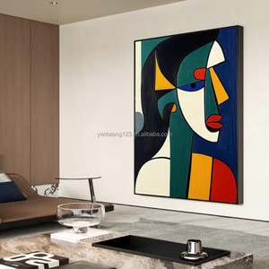 Ritratto Colorato 3D Testurizzato Dipinto a Mano su Tela Stile Picasso Arte Moderna da Parete Pittura a Olio <span class=keywords><strong>Dipinti</strong></span> <span class=keywords><strong>Astratti</strong></span> <span class=keywords><strong>Donne</strong></span> - Product Image 4