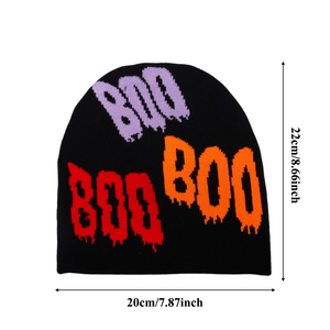 Fabricante de gorros Logotipo personalizado Texto en negrita Moda y moda para adolescentes Tejido Y2k Beanie Top redondo sin pliegues Sombreros de invierno - Product Image 3