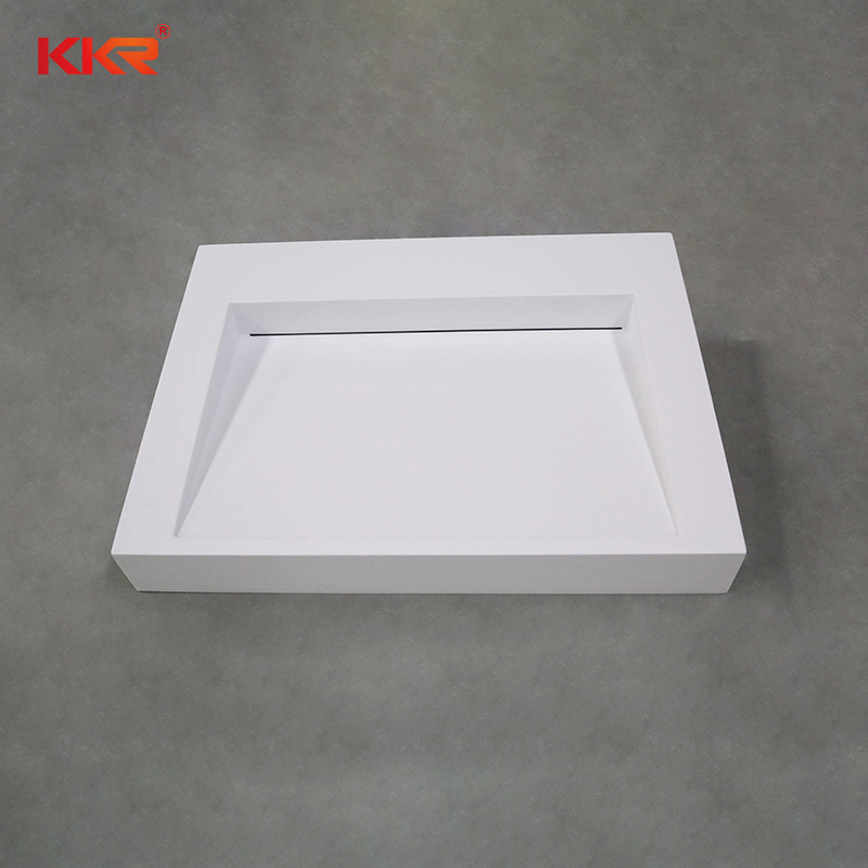 Клиентский логотип искусственный камень раковина прямоугольник ванная комната настенная раковина шкаф умывальник раковина