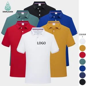 Maglietta da uomo con Logo personalizzato Plus Size a maniche corte disponibile in Stock Polo per uomo con negozio di forza